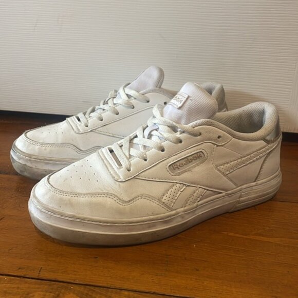 Reebok Court Advance Shoes White Leather Running Shoes - Picture 2 of 9